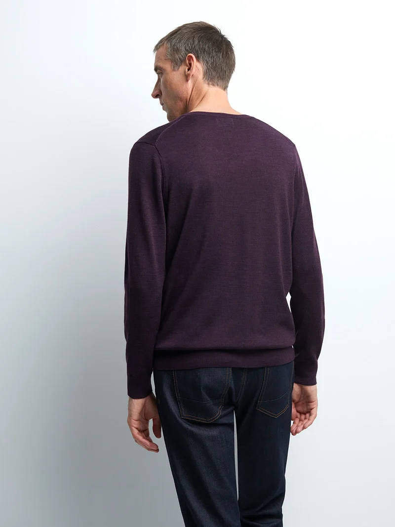 Pull col V en Laine Mérinos