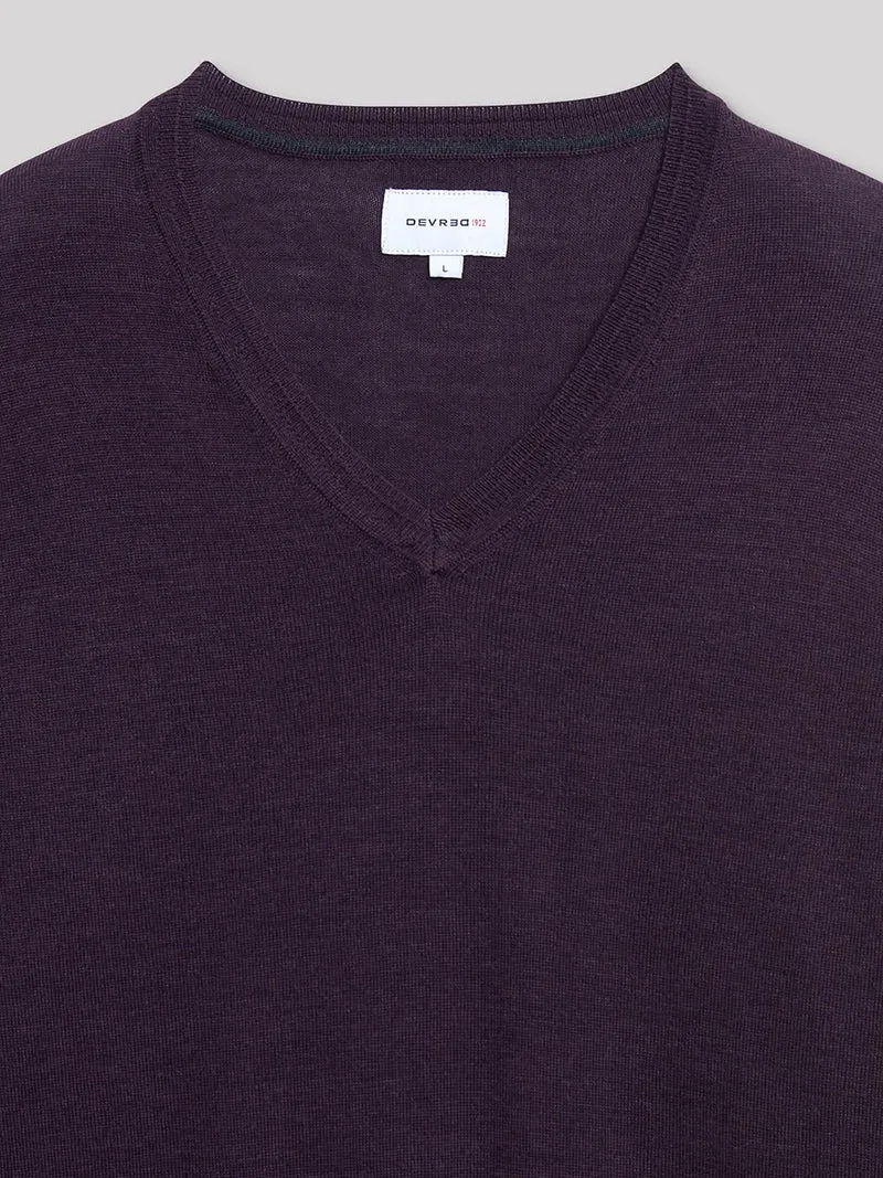 Pull col V en Laine Mérinos
