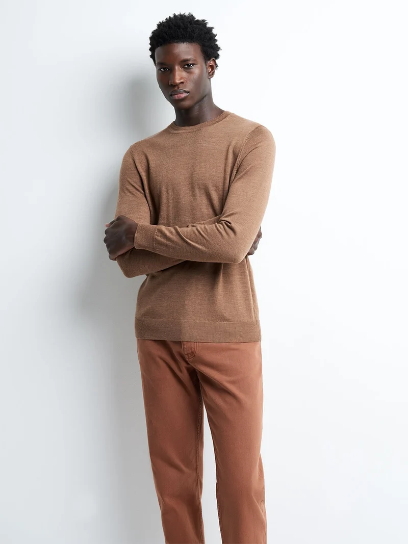 Pull col rond 100% laine mérinos