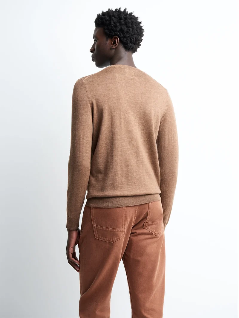 Pull col rond 100% laine mérinos