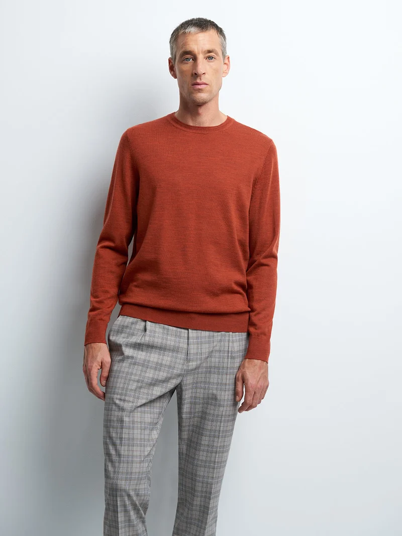 Pull col rond en Laine Mérinos