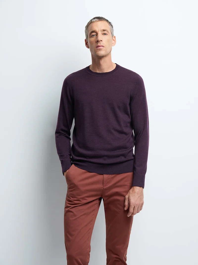 Pull col rond en Laine Mérinos