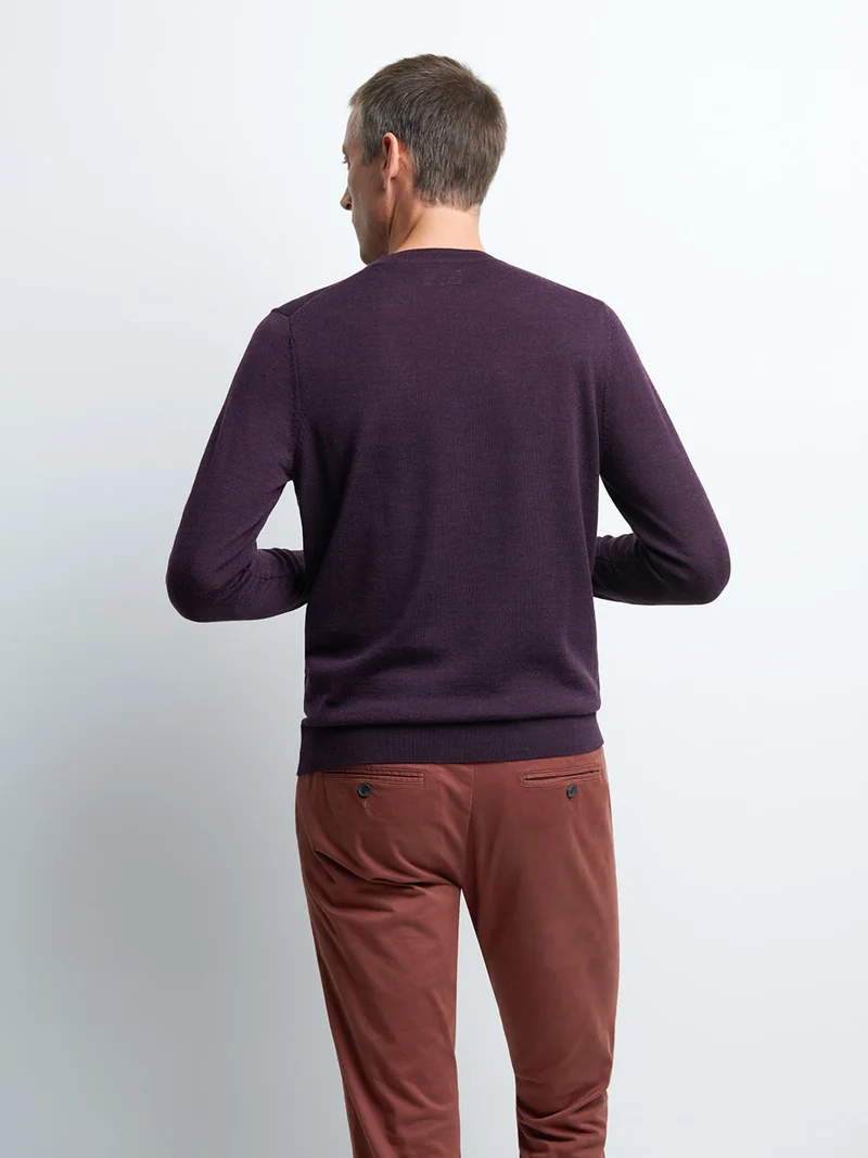 Pull col rond en Laine Mérinos