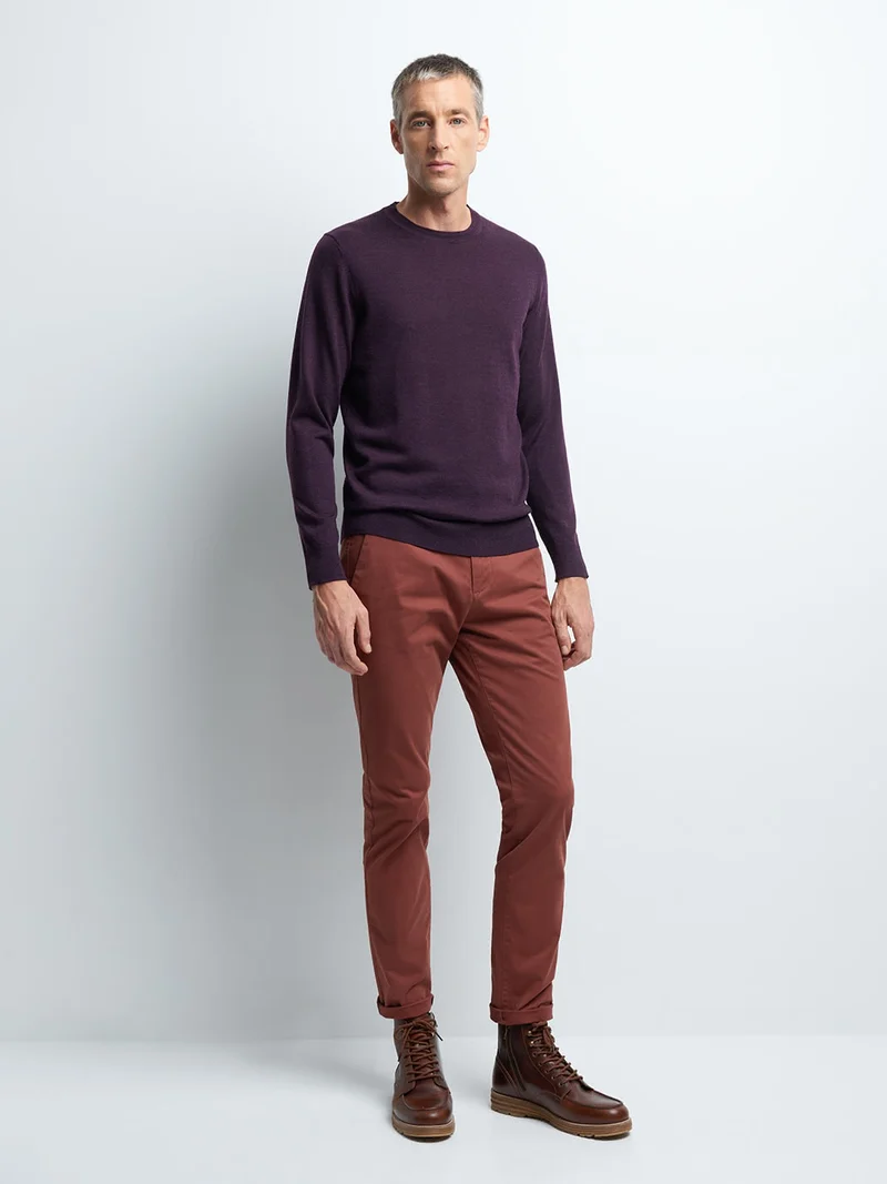 Pull col rond en Laine Mérinos