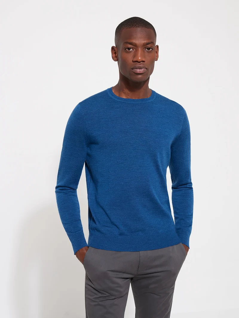 Pull col rond en Laine Mérinos