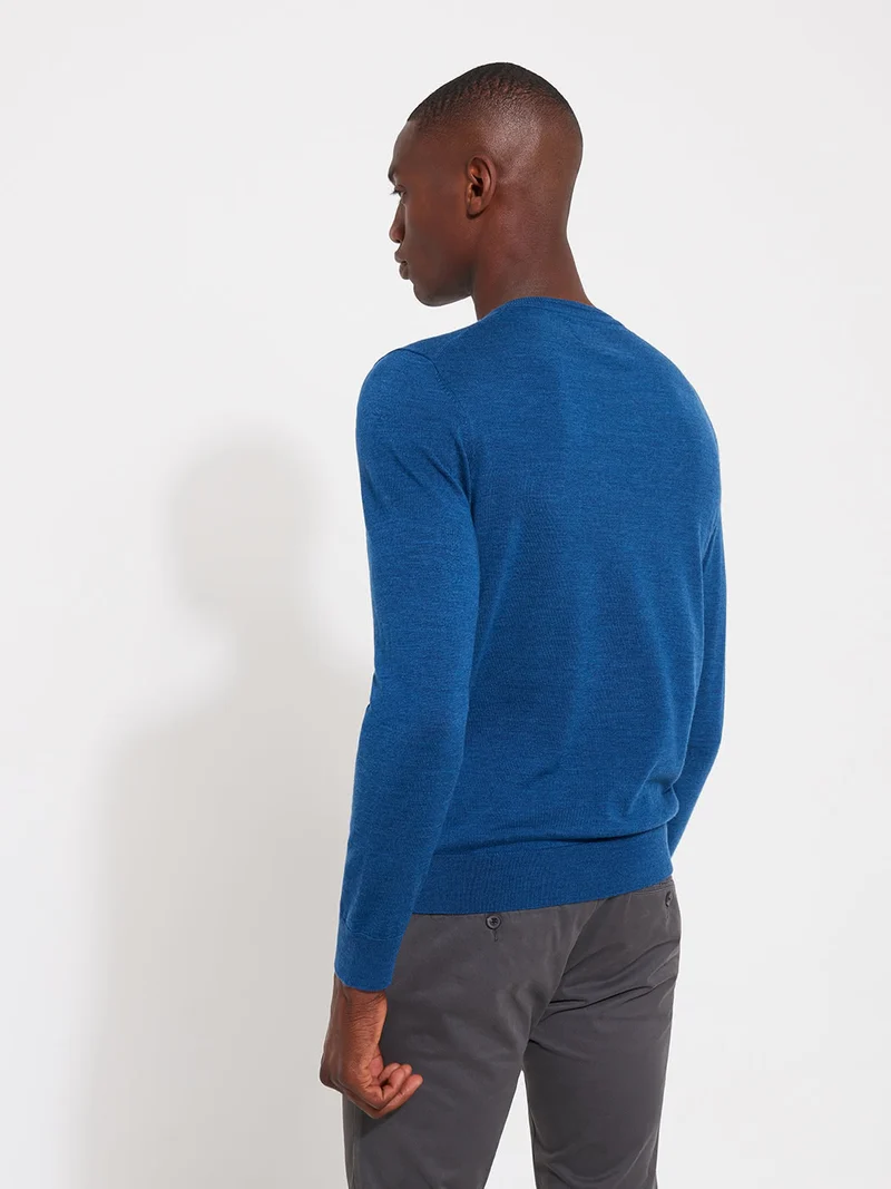 Pull col rond en Laine Mérinos