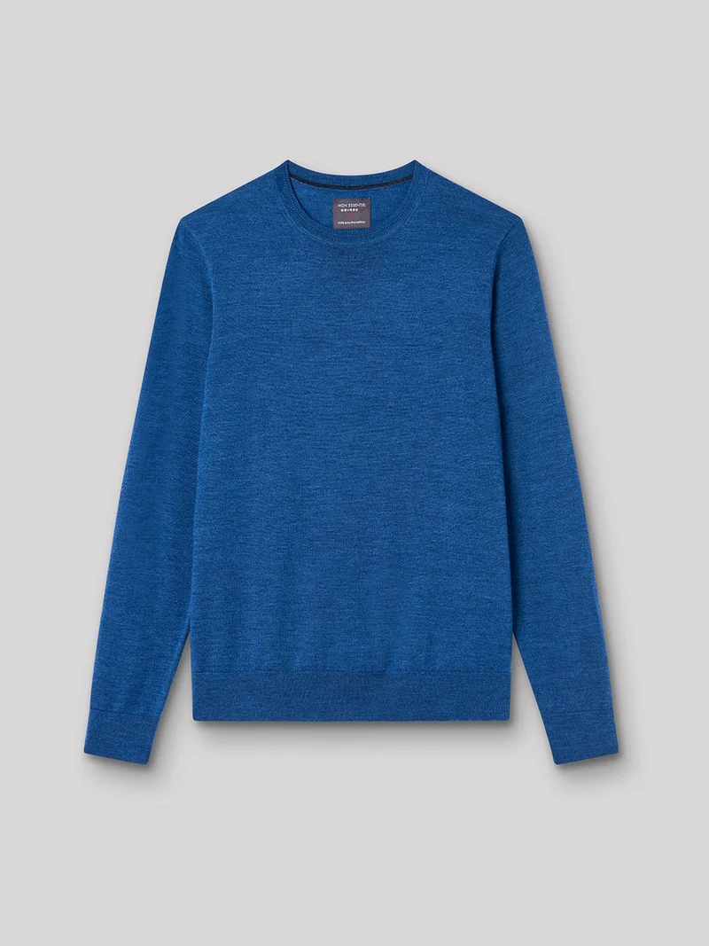 Pull col rond en Laine Mérinos