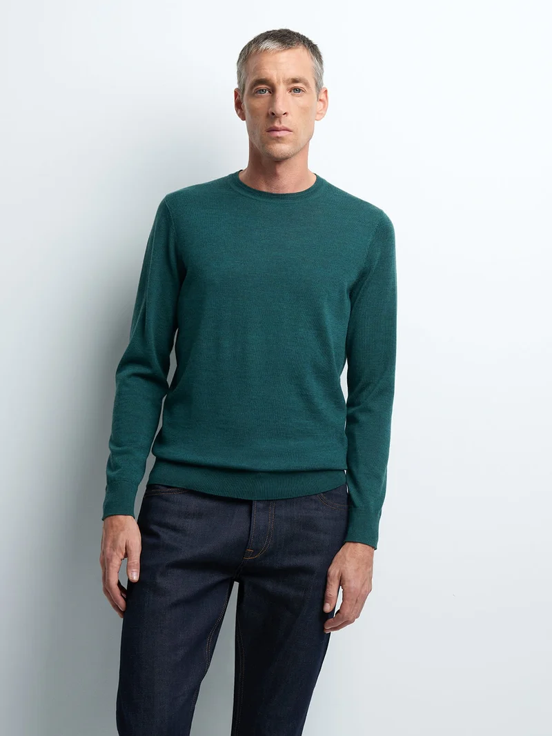 Pull col rond en Laine Mérinos