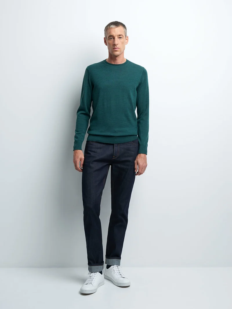 Pull col rond en Laine Mérinos