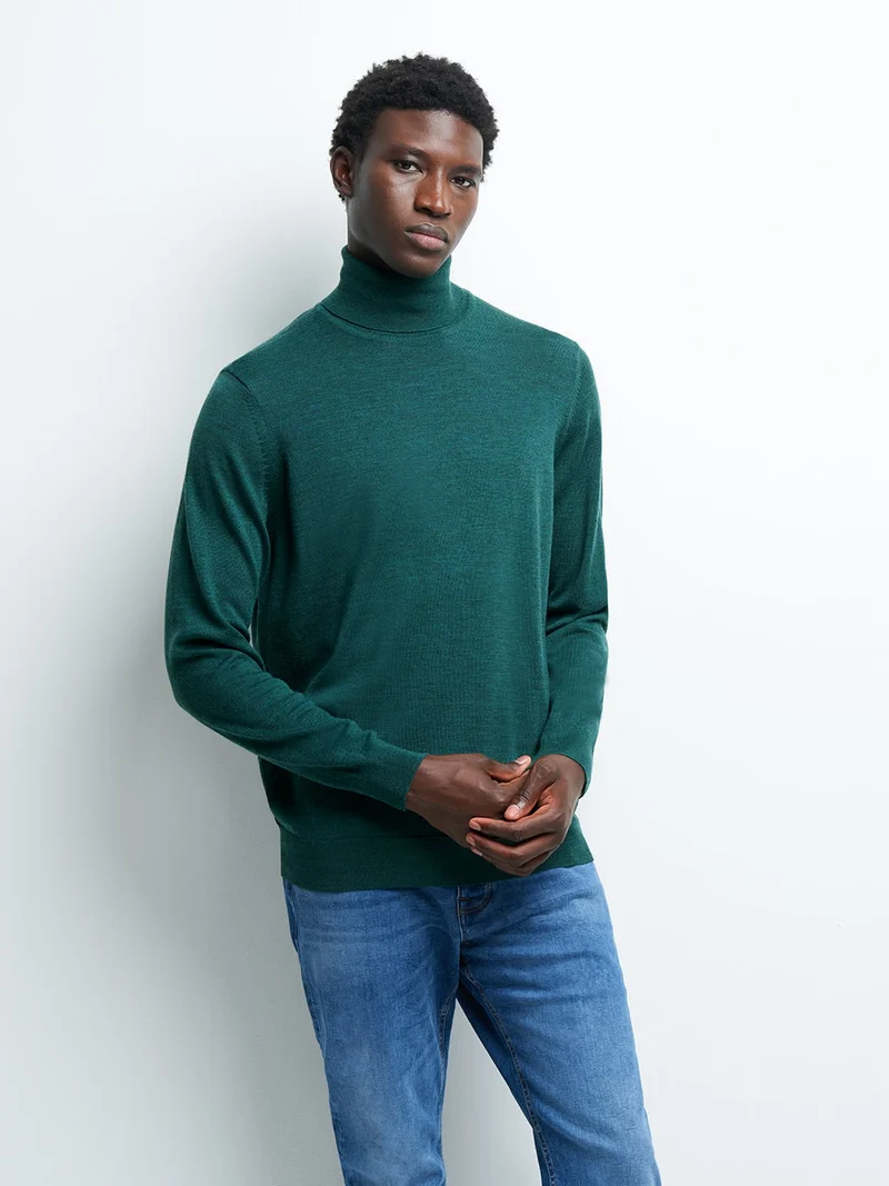 Pull col roulé en laine Mérinos