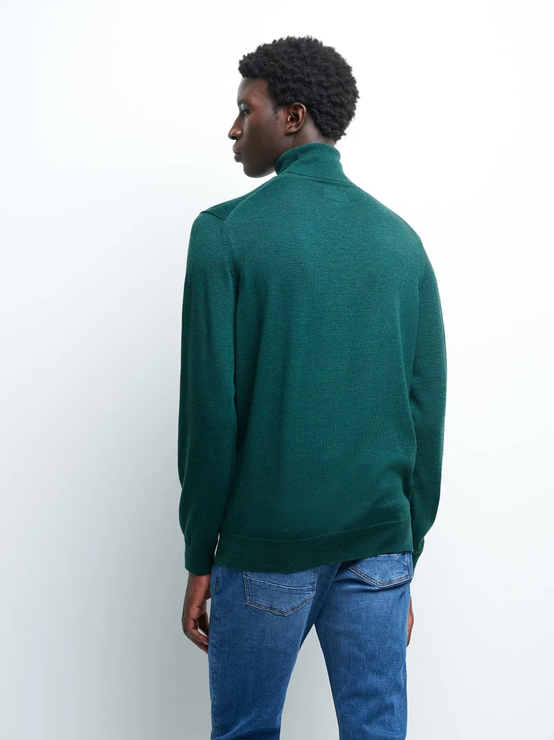 Pull col roulé en laine Mérinos