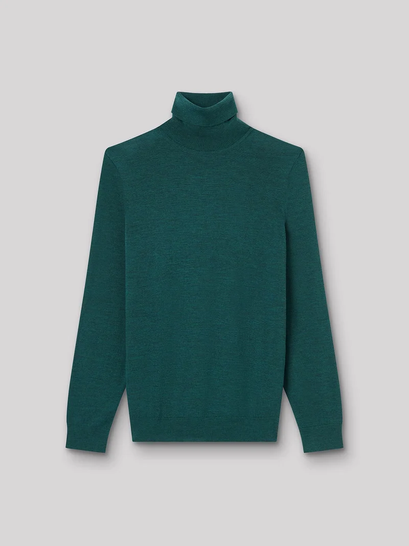 Pull col roulé en laine Mérinos