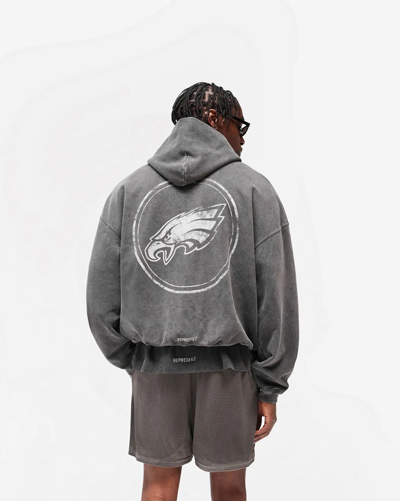 Philadelphia Eagles x Represent Hoodie - Vintage Grey