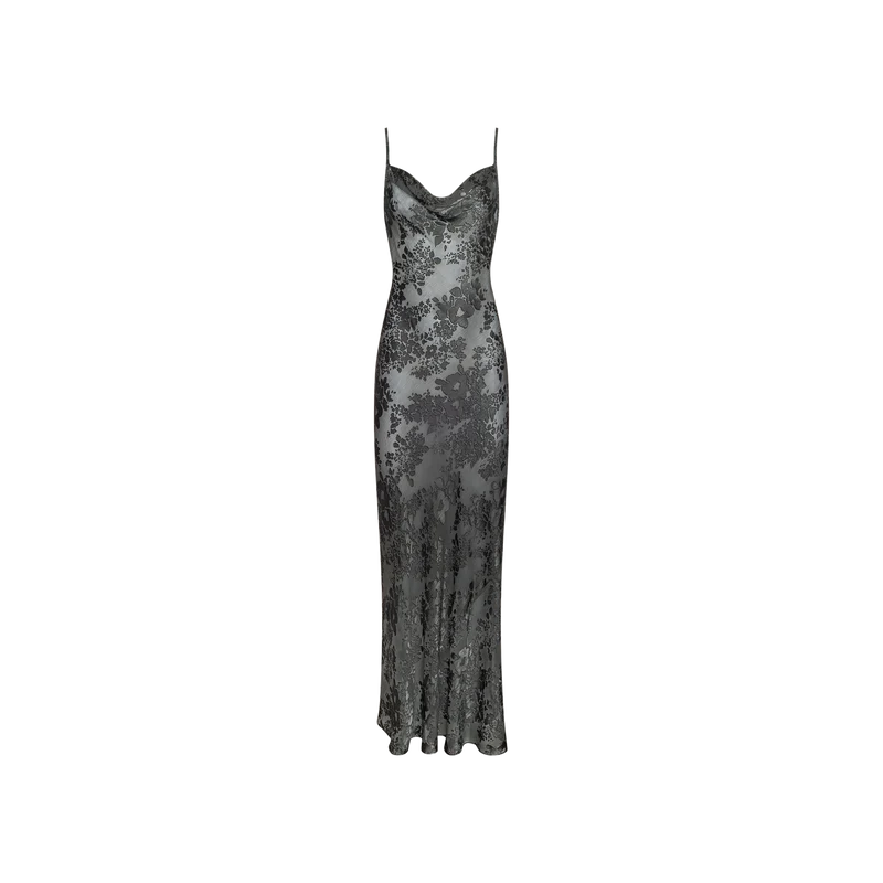 Christine Burnout Satin Gown