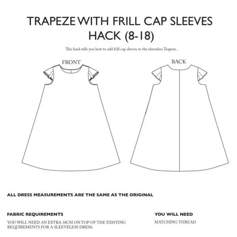 PATRON DE COUTURE PDF | Ajouts pour le patron Trapeze | Merchant & Mills | UK 20–28