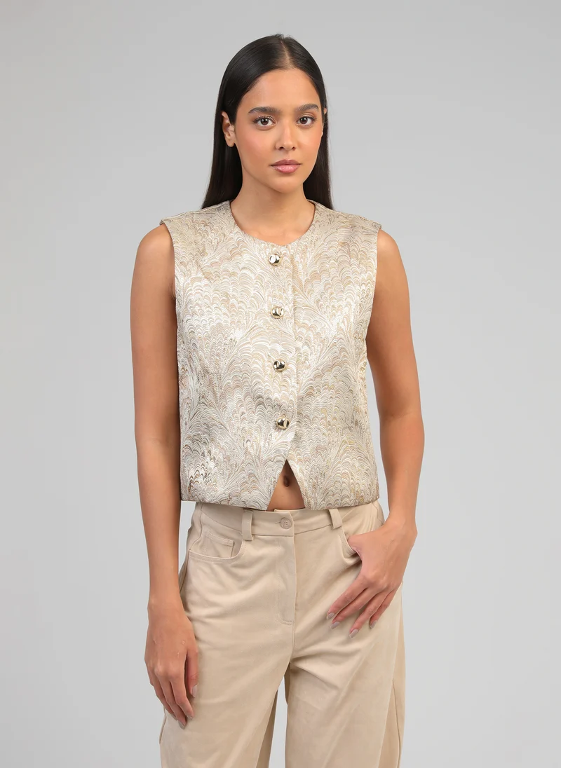 VESTE SANS MANCHES HULYSSA gold