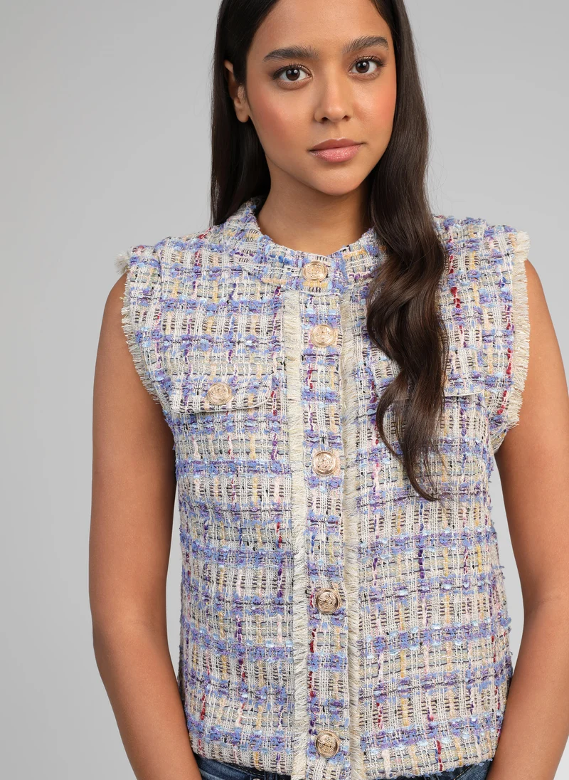 GILET AVAYANA bleu