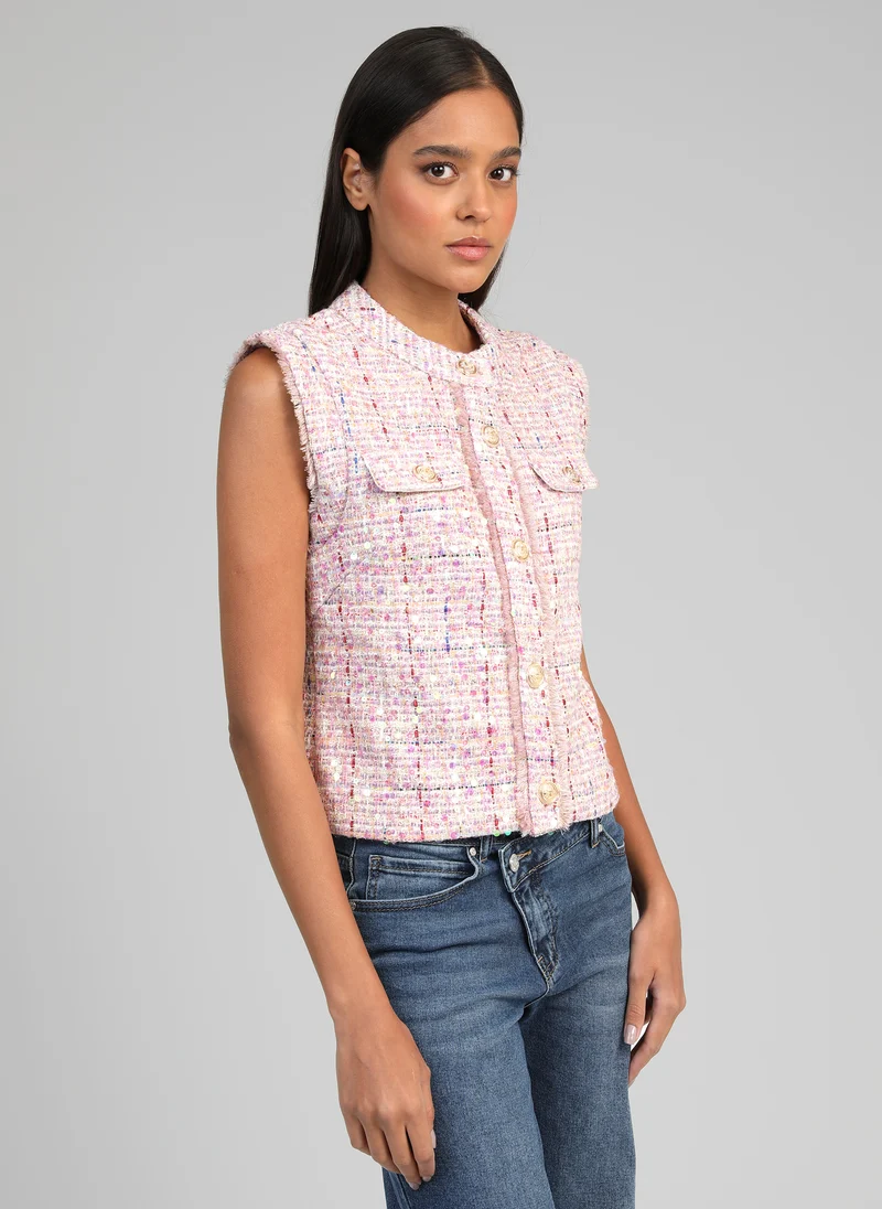 GILET AVAYA rose