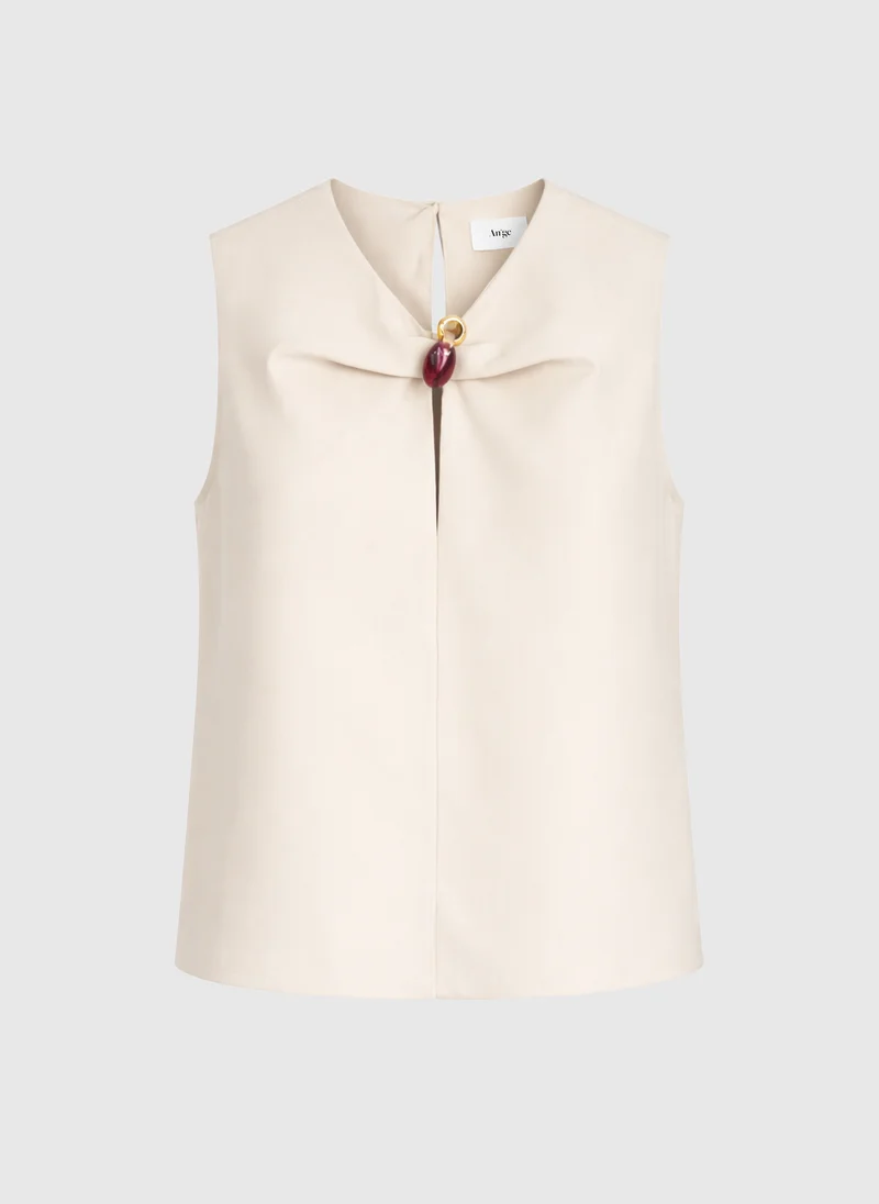 TOP KEZRA blanc casse