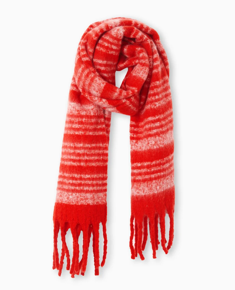 Echarpe en maille extra douce avec franges