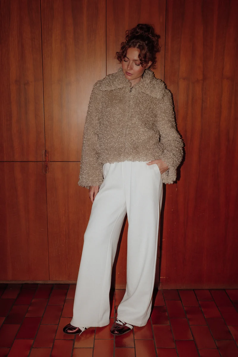 Pantalon de jogging en molleton bas droits