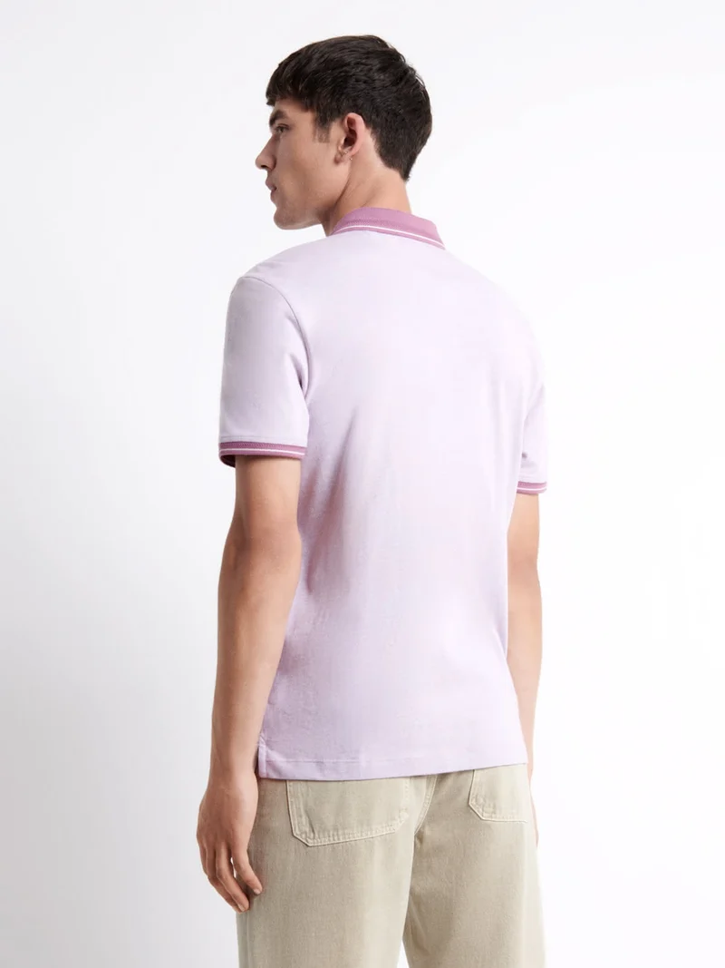 Polo manches courtes brodé 100% coton