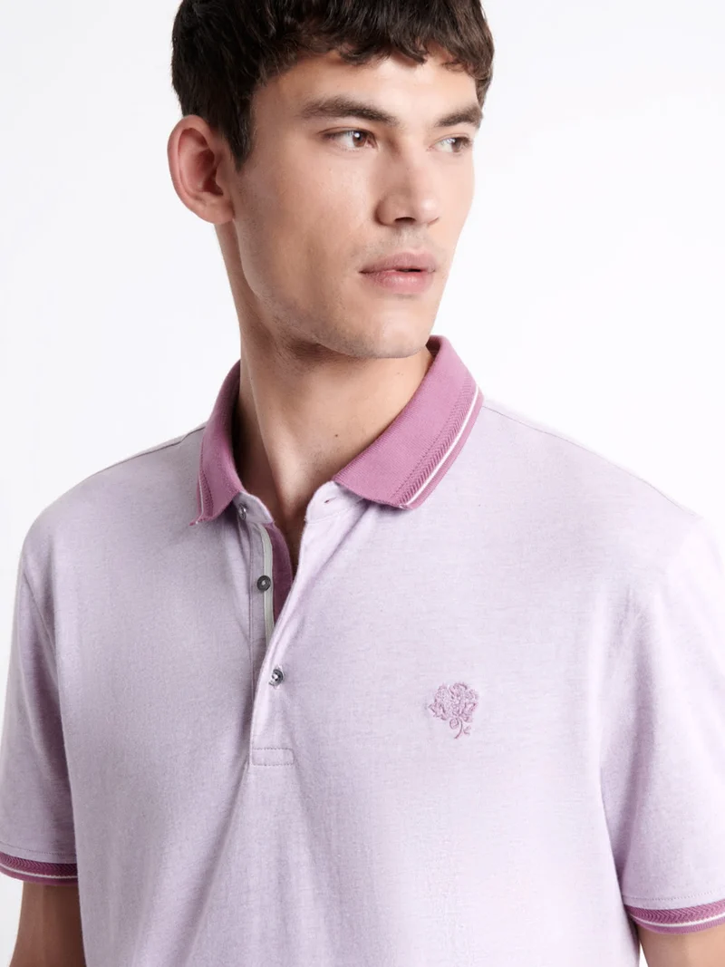 Polo manches courtes brodé 100% coton
