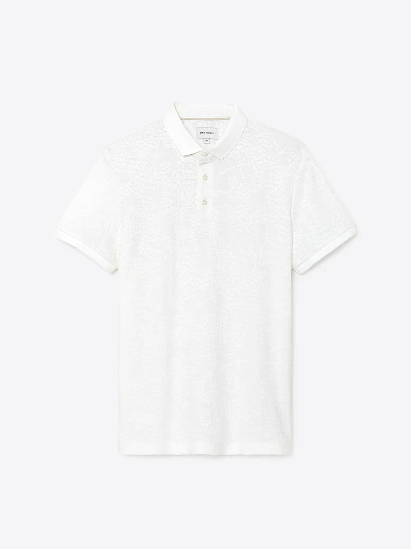Polo manches courtes à relief 100% coton