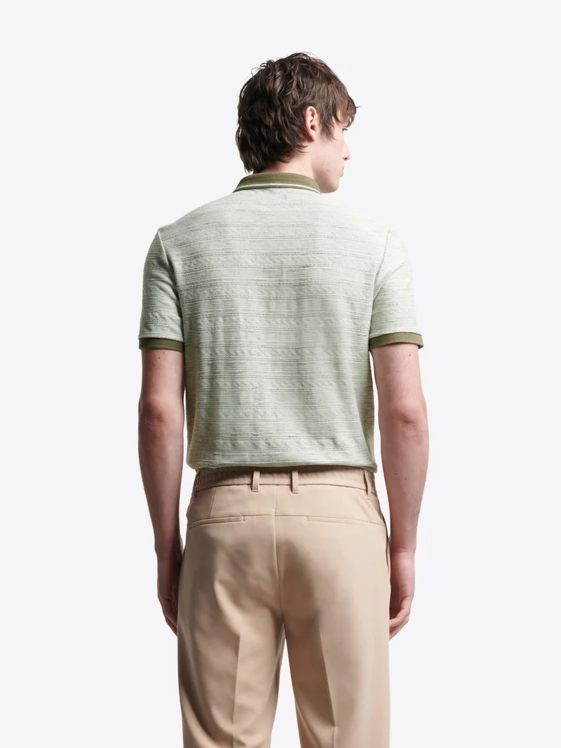 Polo col boutonné en coton
