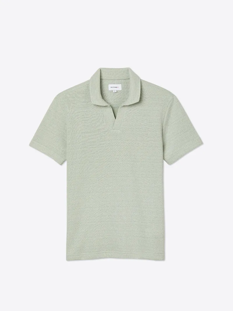 Polo col ouvert en coton
