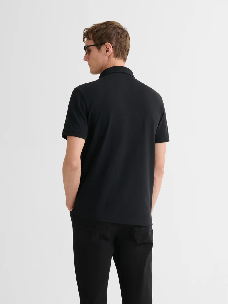 Polo boutonné en coton