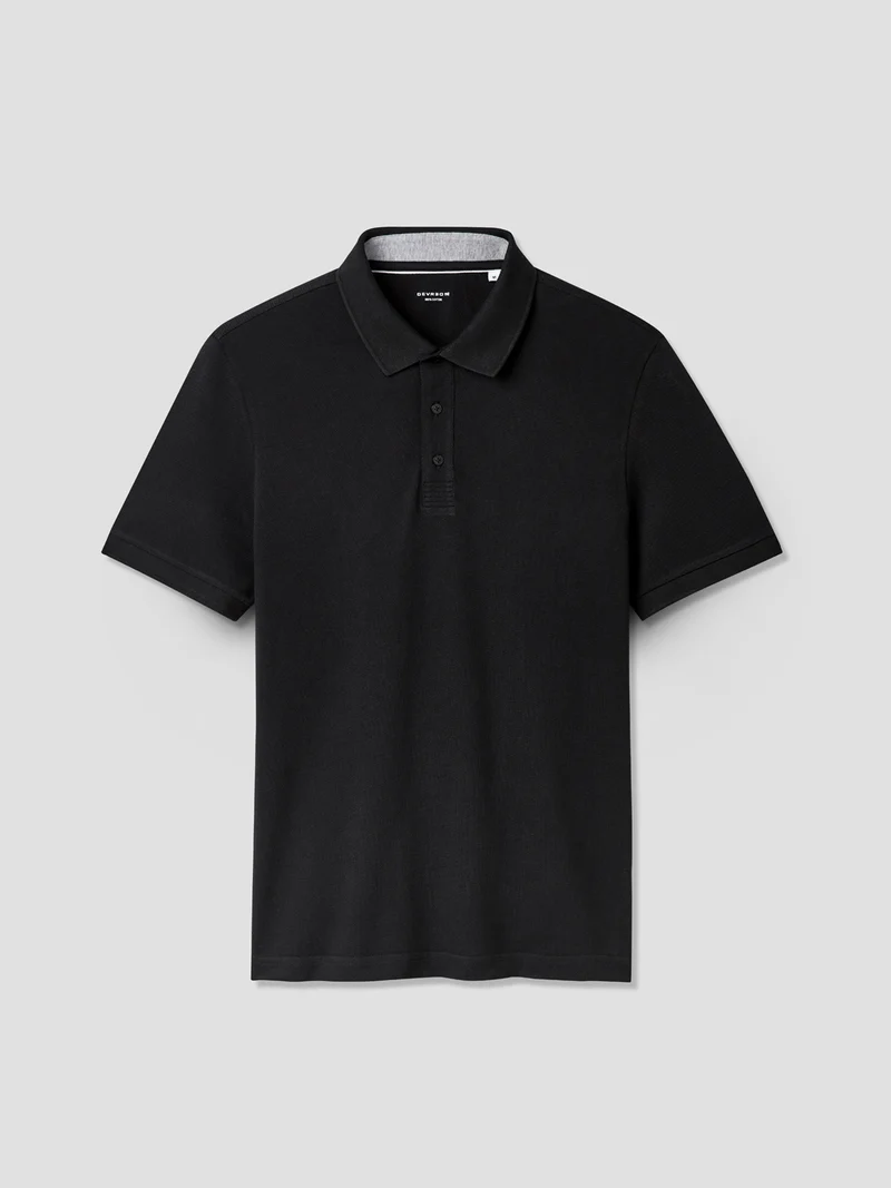 Polo boutonné en coton