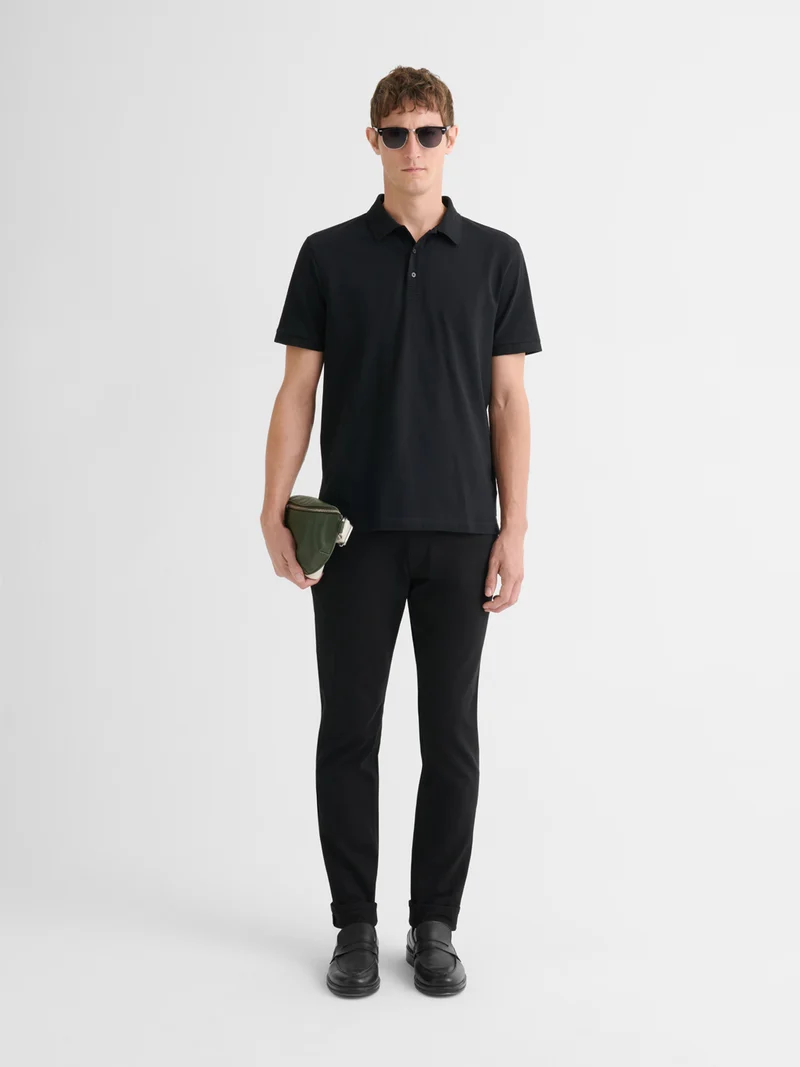 Polo boutonné en coton