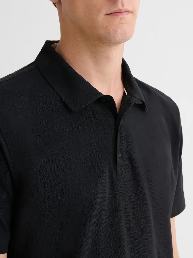 Polo boutonné en coton