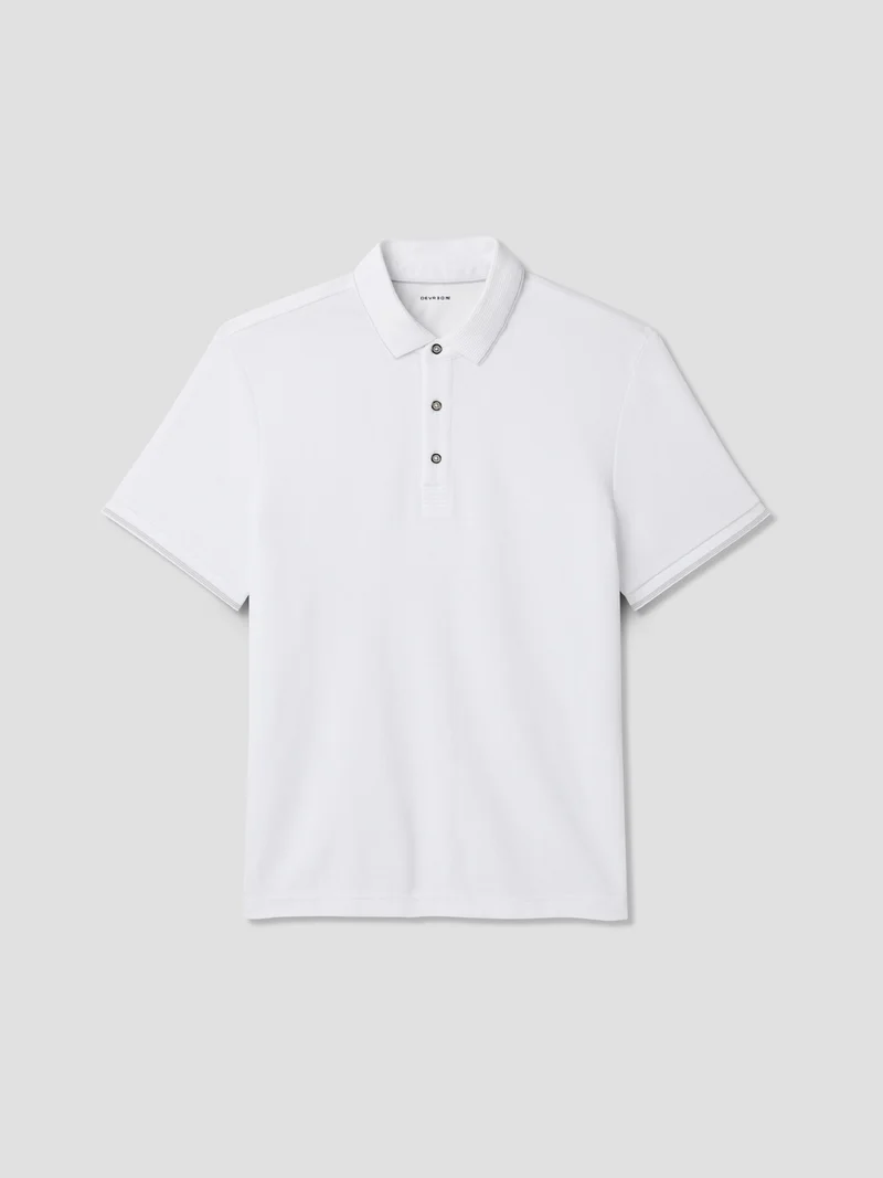 Polo boutonné gauffré