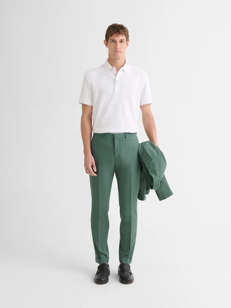 Polo boutonné gauffré