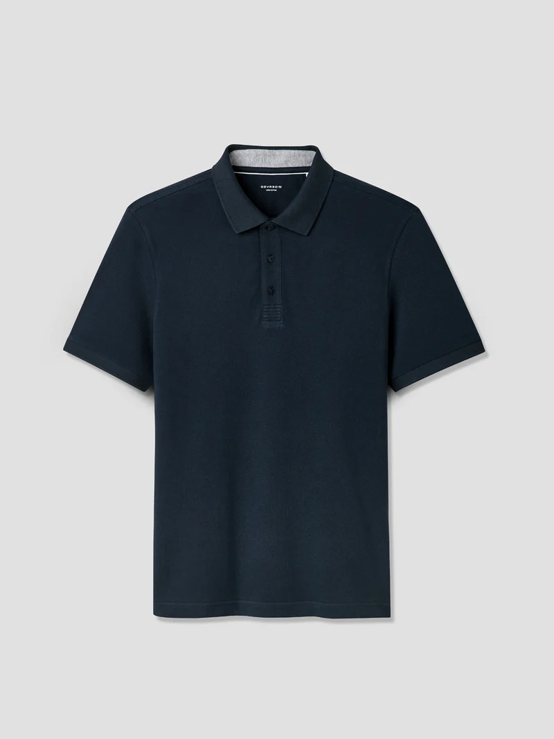 Polo boutonné en coton