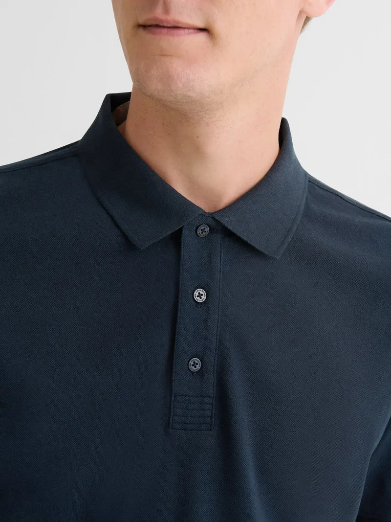 Polo boutonné en coton