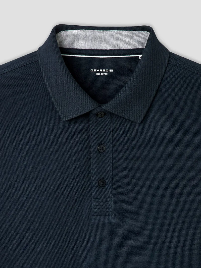Polo boutonné en coton