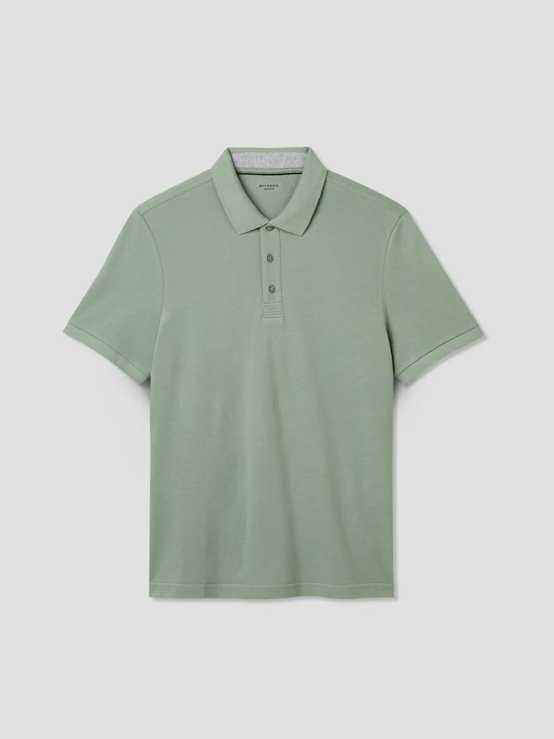 Polo boutonné en coton