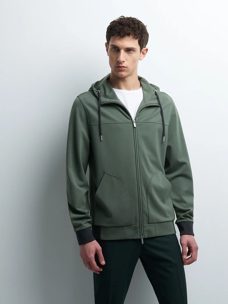 Sweat à capuche uni