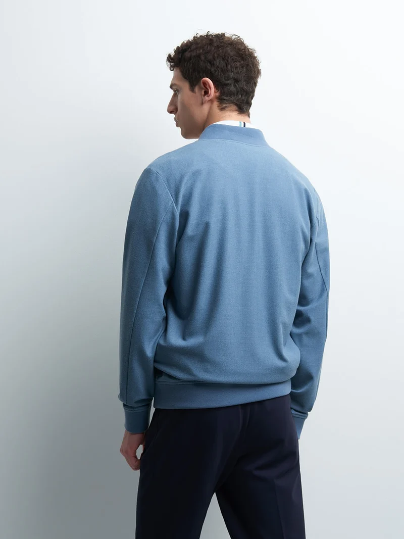 Veste legère col teddy uni