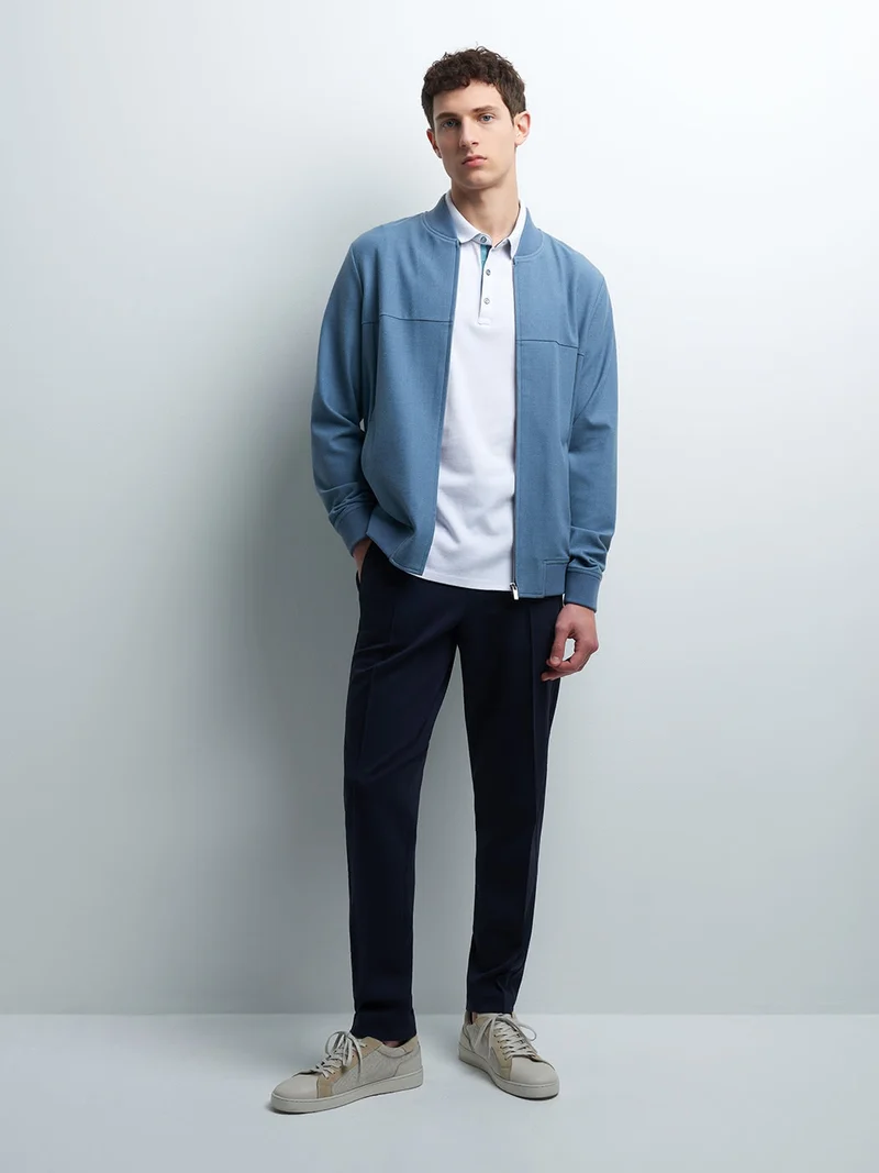 Veste legère col teddy uni