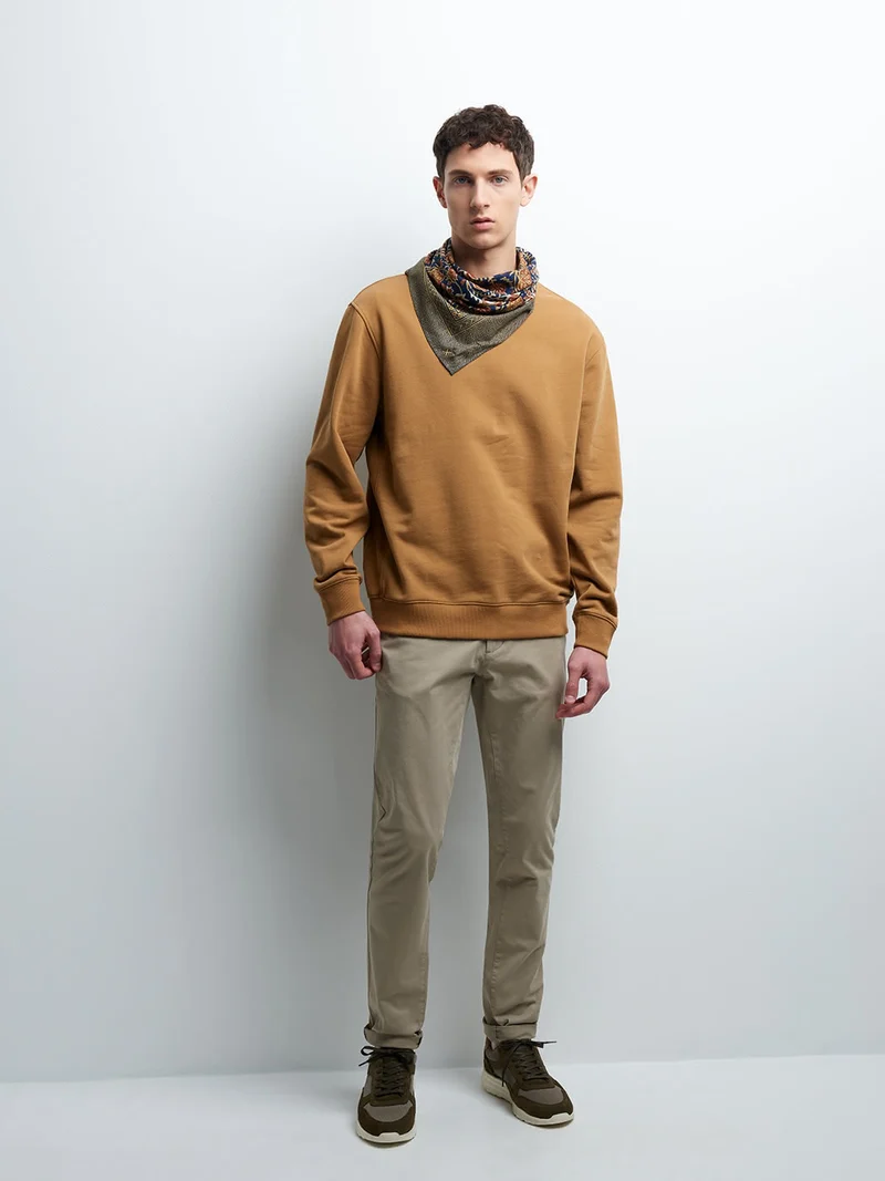 Sweat col rond uni
