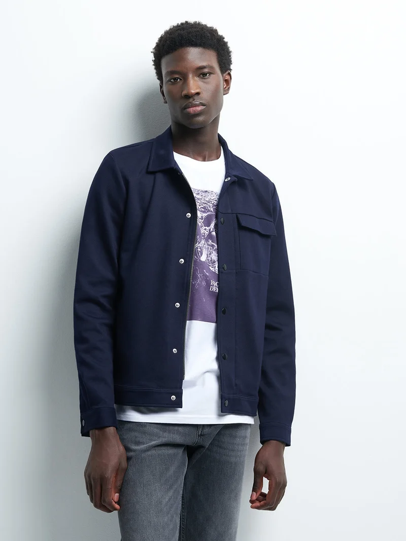 Veste legère en coton uni