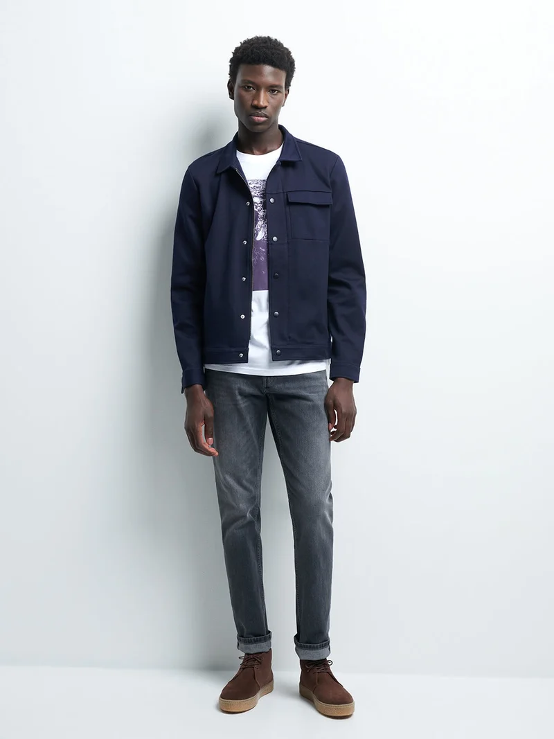 Veste legère en coton uni