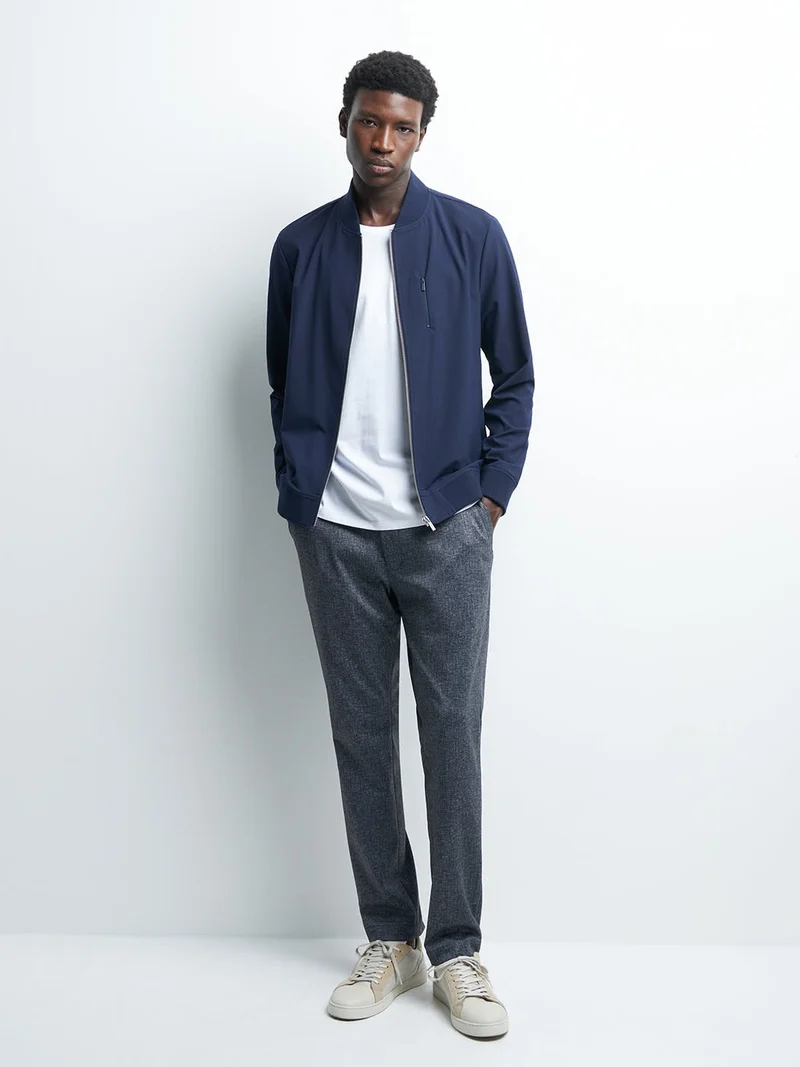 Veste legère col teddy uni