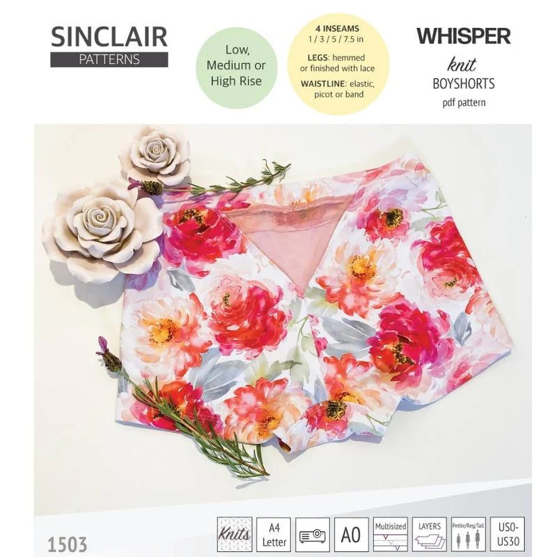 Patron de couture PDF | Boyshorts Seam | Sinclair