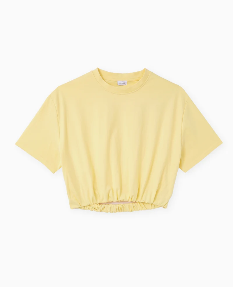 T-shirt court avec détail élastique