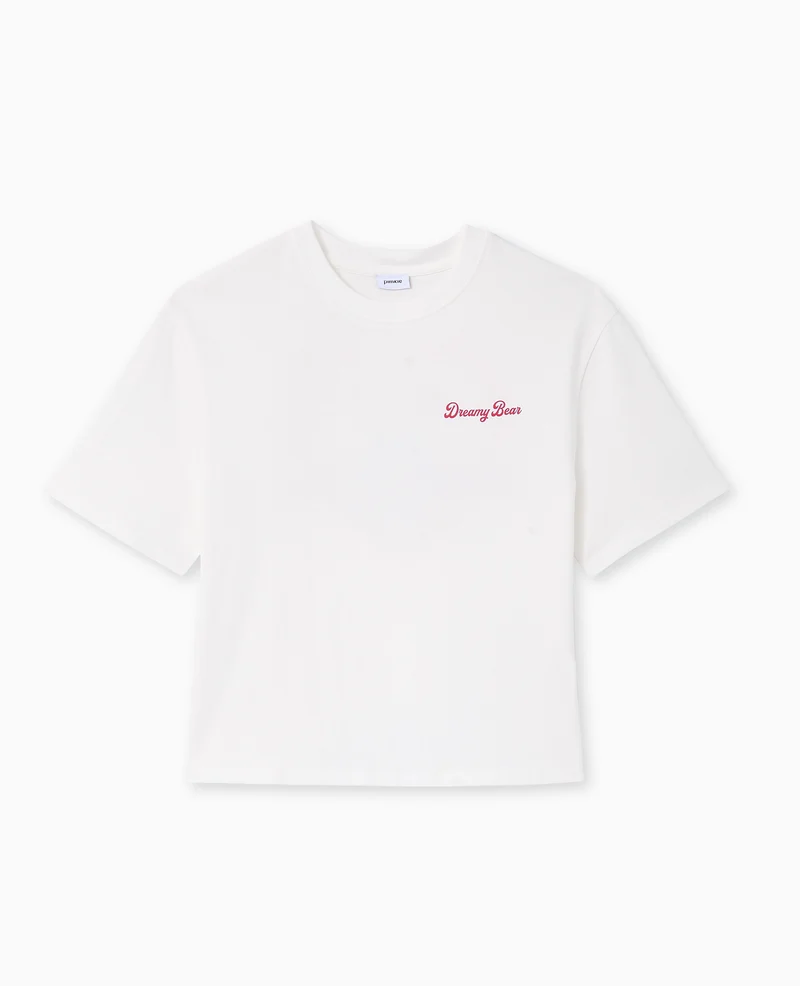 T-shirt court avec print devant et dos